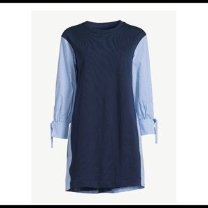 Free Assembly Terry Mixed Blouson Dress Size M